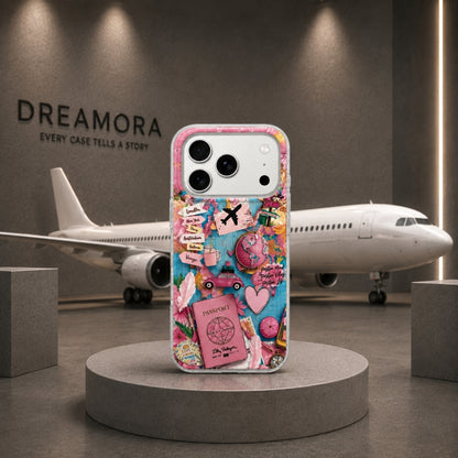 Tok Samsung Galaxy A07 5G A076 / A07 4G A075 készülékhez, Perfect Case, Dreamora Pink Flight, Többszínű