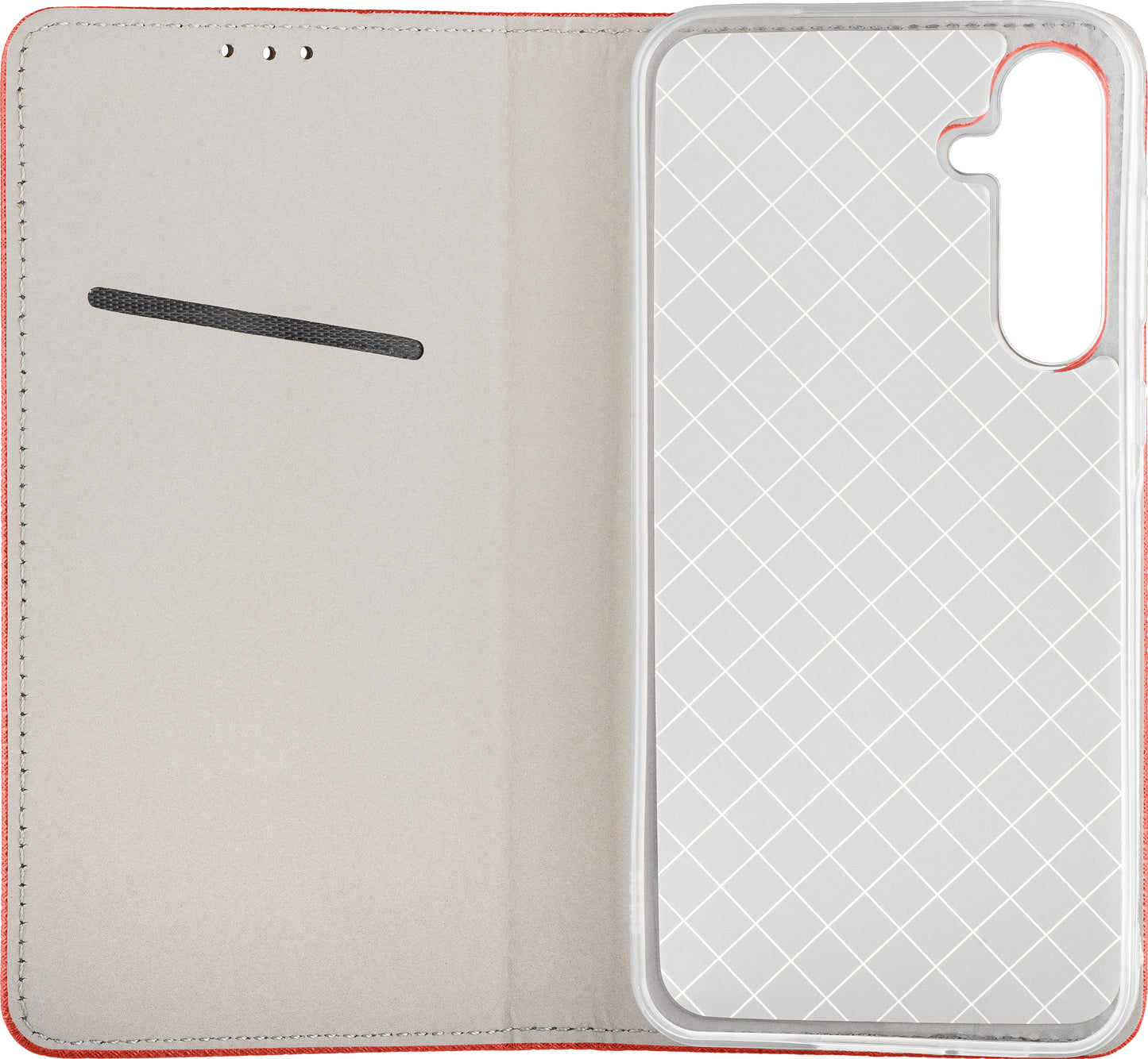 Tok Samsung Galaxy A26 A266-hoz, OEM, Smart Magnet, Piros