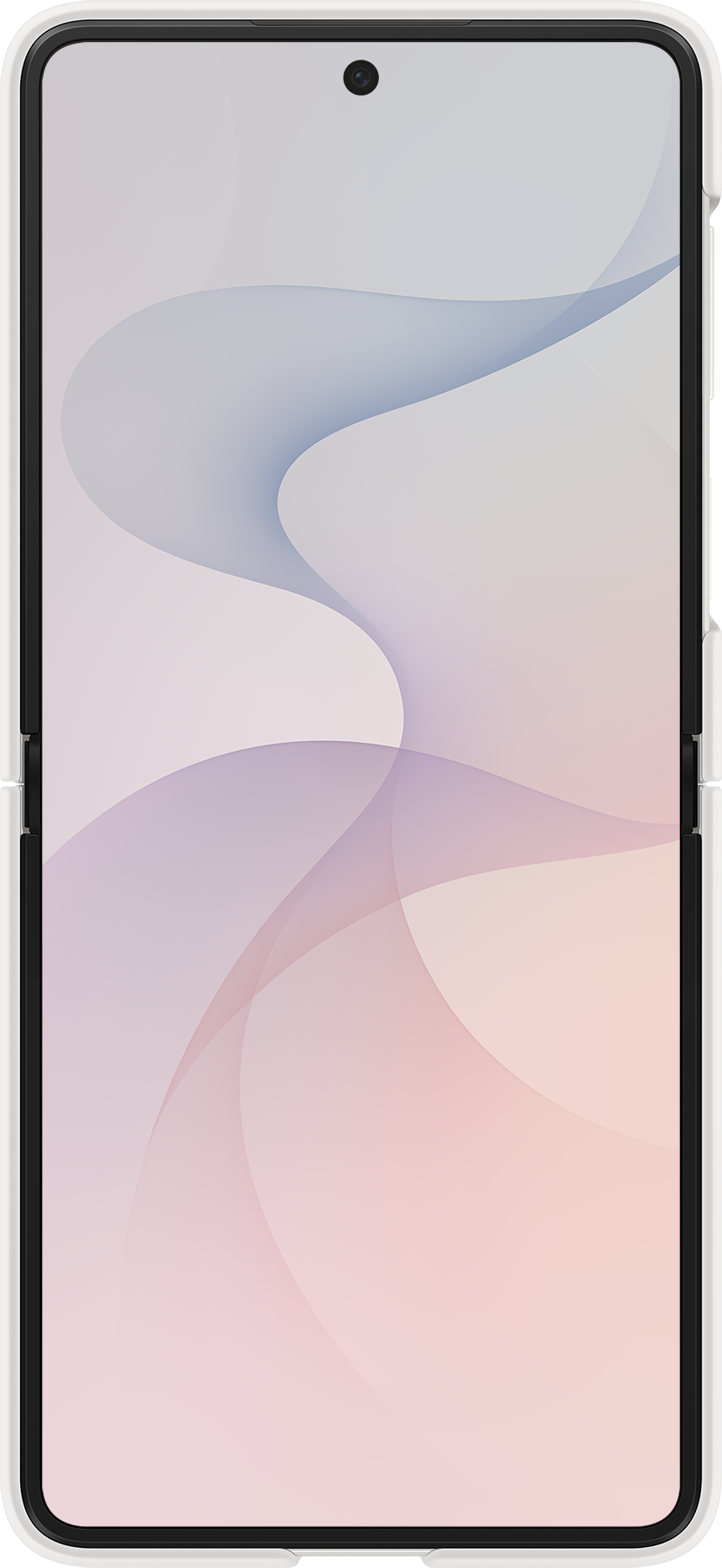 Tok Samsung Galaxy Z Flip8 F776-hez, Szilikon Gyűrűs Mágnes, Fehér EF-EF776CWEGWW