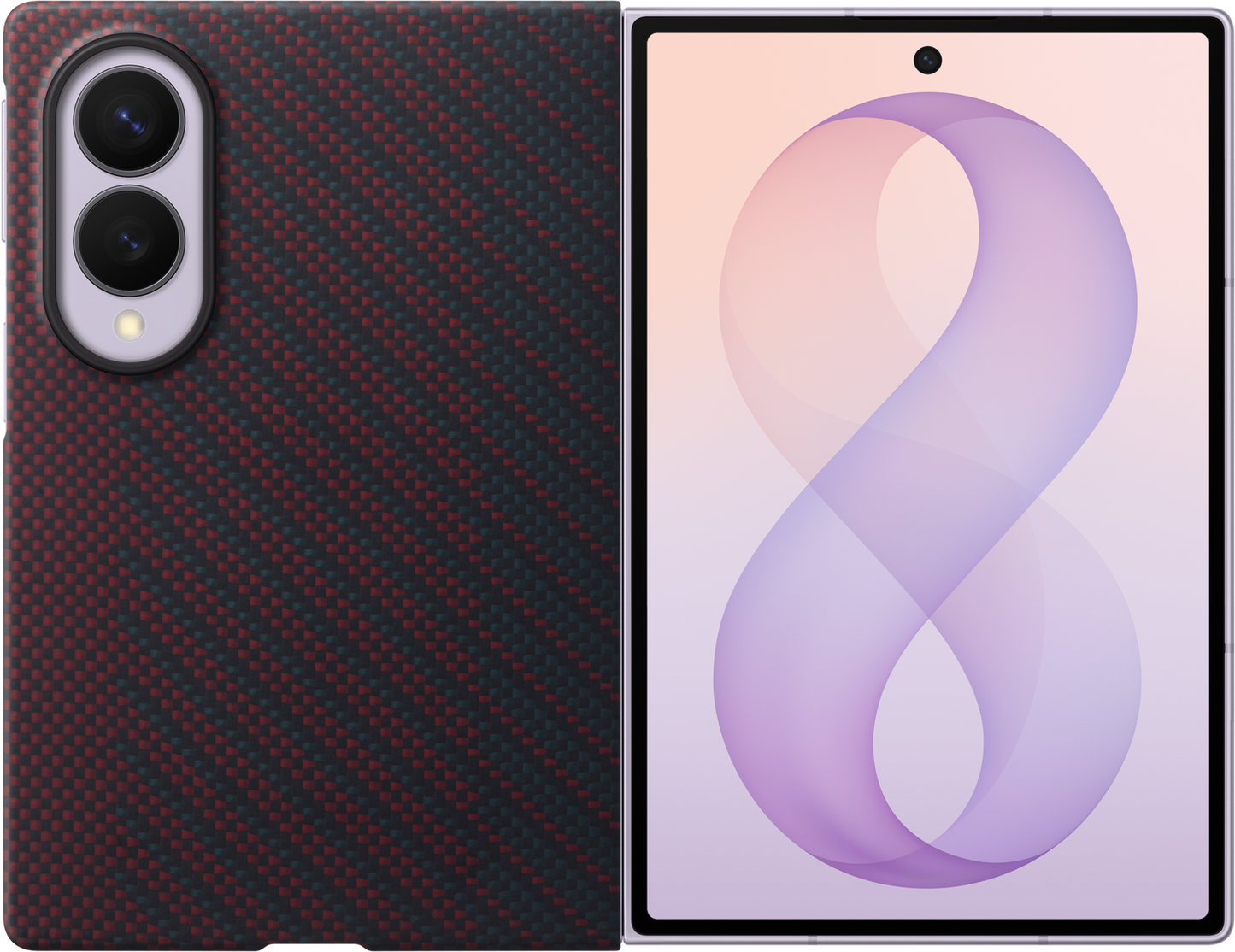 Tok Samsung Galaxy Z Fold8 F971-hez, Carbon Magnet Case, Piros EF-KF971SREGWW