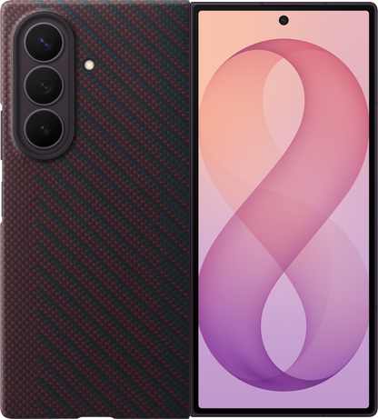 Tok Samsung Galaxy Z Fold8 Ultra F976-hez, Carbon Magnet Case, Piros EF-KF976SREGWW
