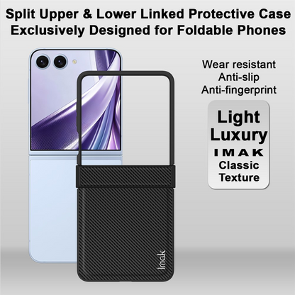 Tok Samsung Galaxy Z Flip8 F776-hez, Imak, karbon, fekete