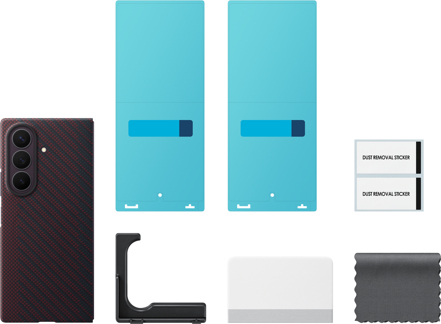 Tok Samsung Galaxy Z Fold8 Ultra F976-hez, Carbon Magnet Case, Piros EF-KF976SREGWW