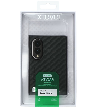 Tok Samsung Galaxy Z Fold8 F971-hez, X-Level, karbon, fekete