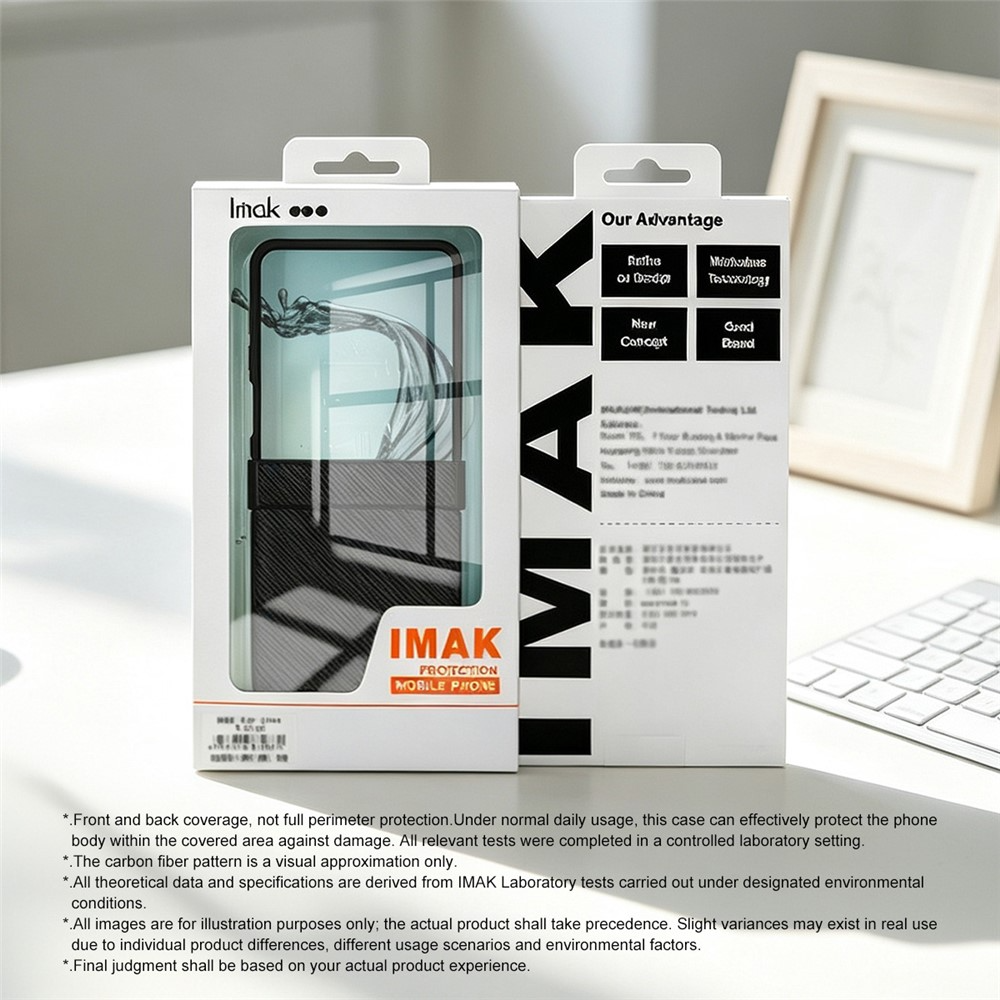 Tok Samsung Galaxy Z Flip8 F776-hez, Imak, karbon, fekete