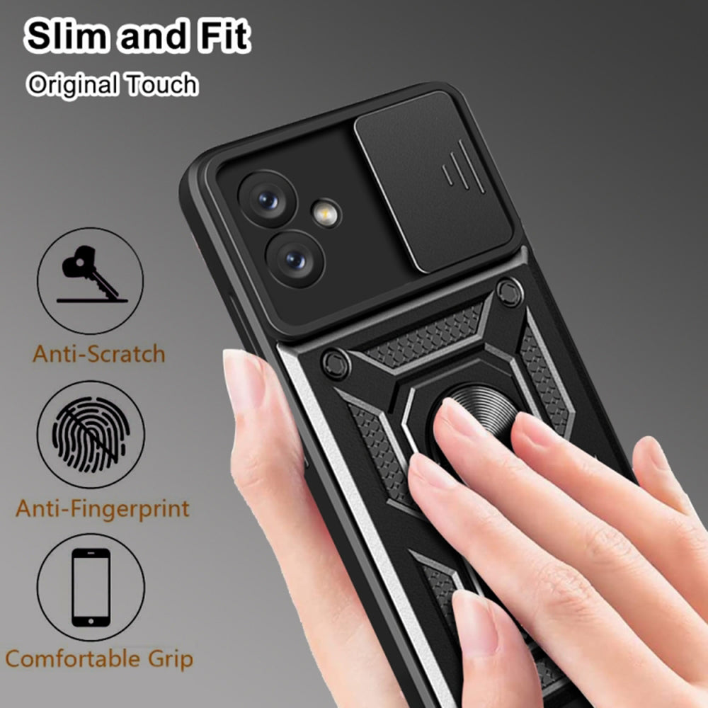 Tok Samsung Galaxy A04e A042 / M04 M045, Techsuit, CamShield, Fekete