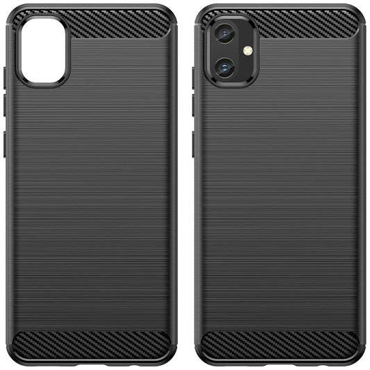Tok Samsung Galaxy A05 A055-hez, Techsuit, karbon, fekete