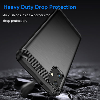 Case for Samsung Galaxy A05 A055, Techsuit, Carbon, Black