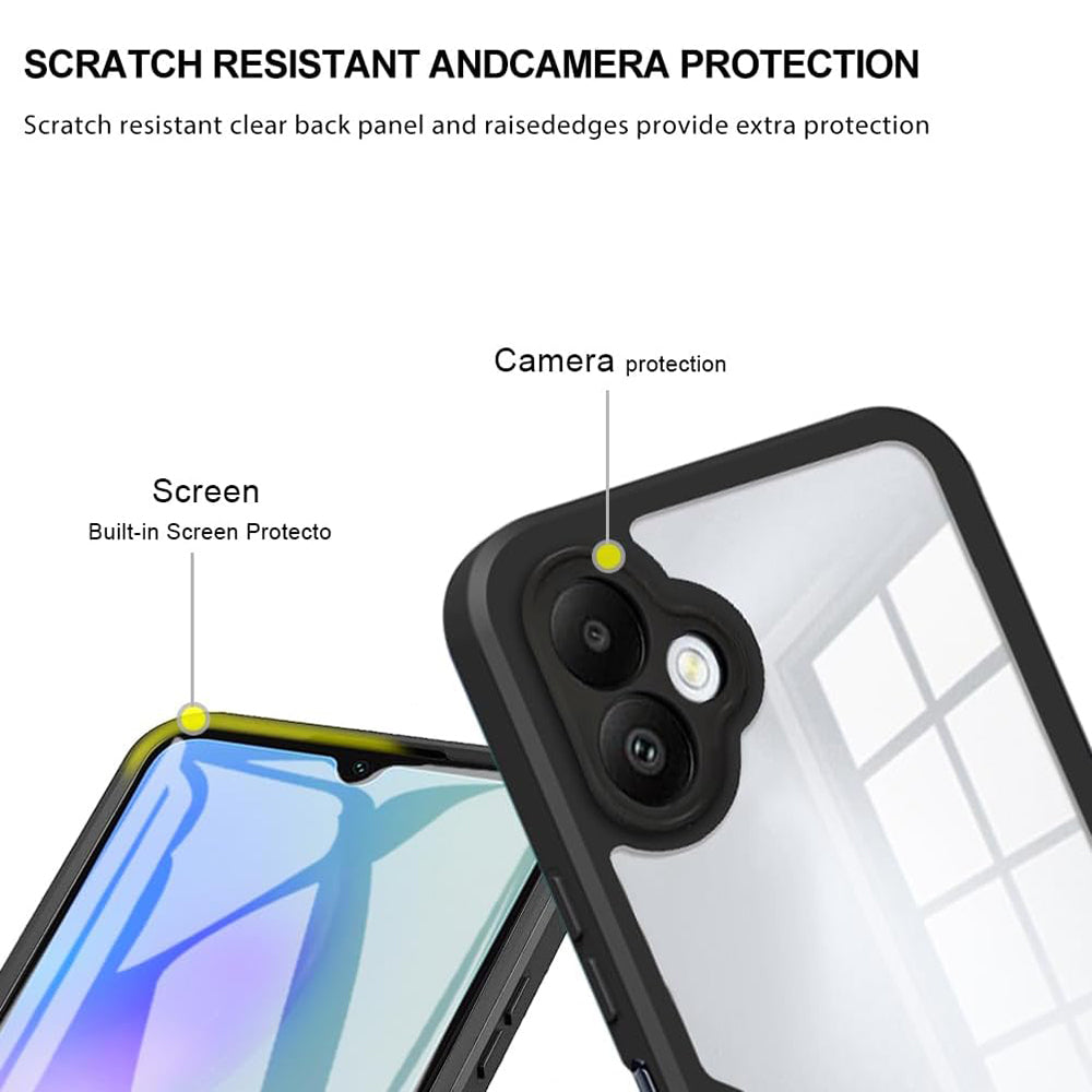Tok Samsung Galaxy A05 A055-hez, Techsuit, ColorVerse 360, Fekete