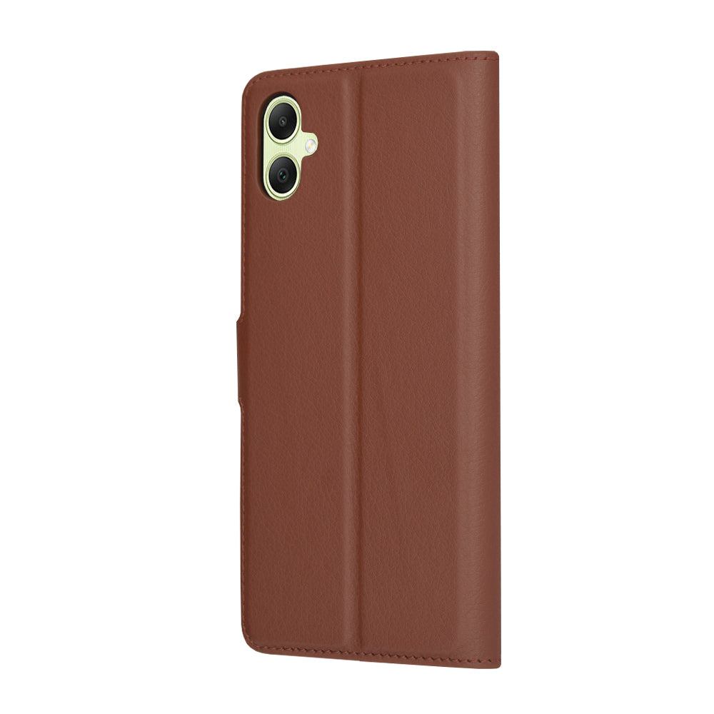 Tok Samsung Galaxy A05 A055-hez, Techsuit, bőr folio, barna