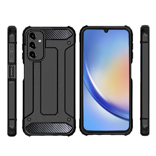Tok Samsung Galaxy A05s A057-hez, Techsuit, Hybrid Armor, Fekete