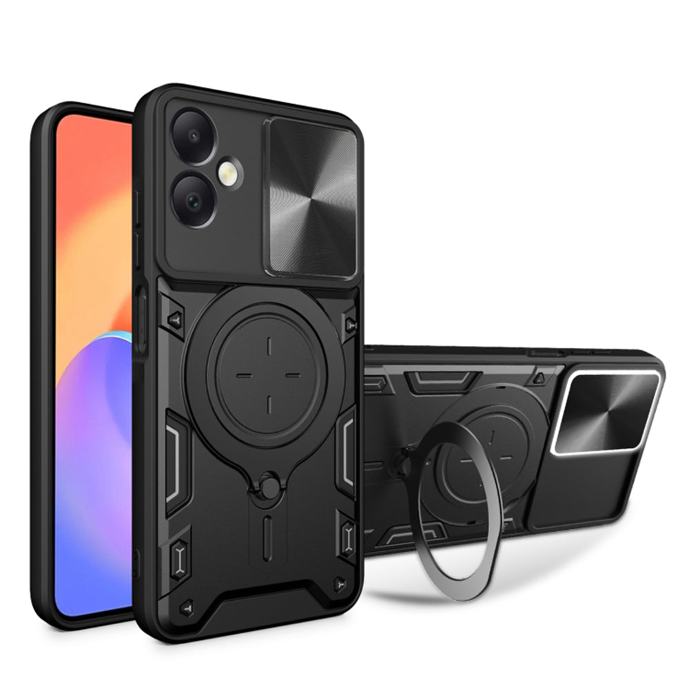 Tok Samsung Galaxy A06 A065-hez, Techsuit, CamGuard Pro, Fekete