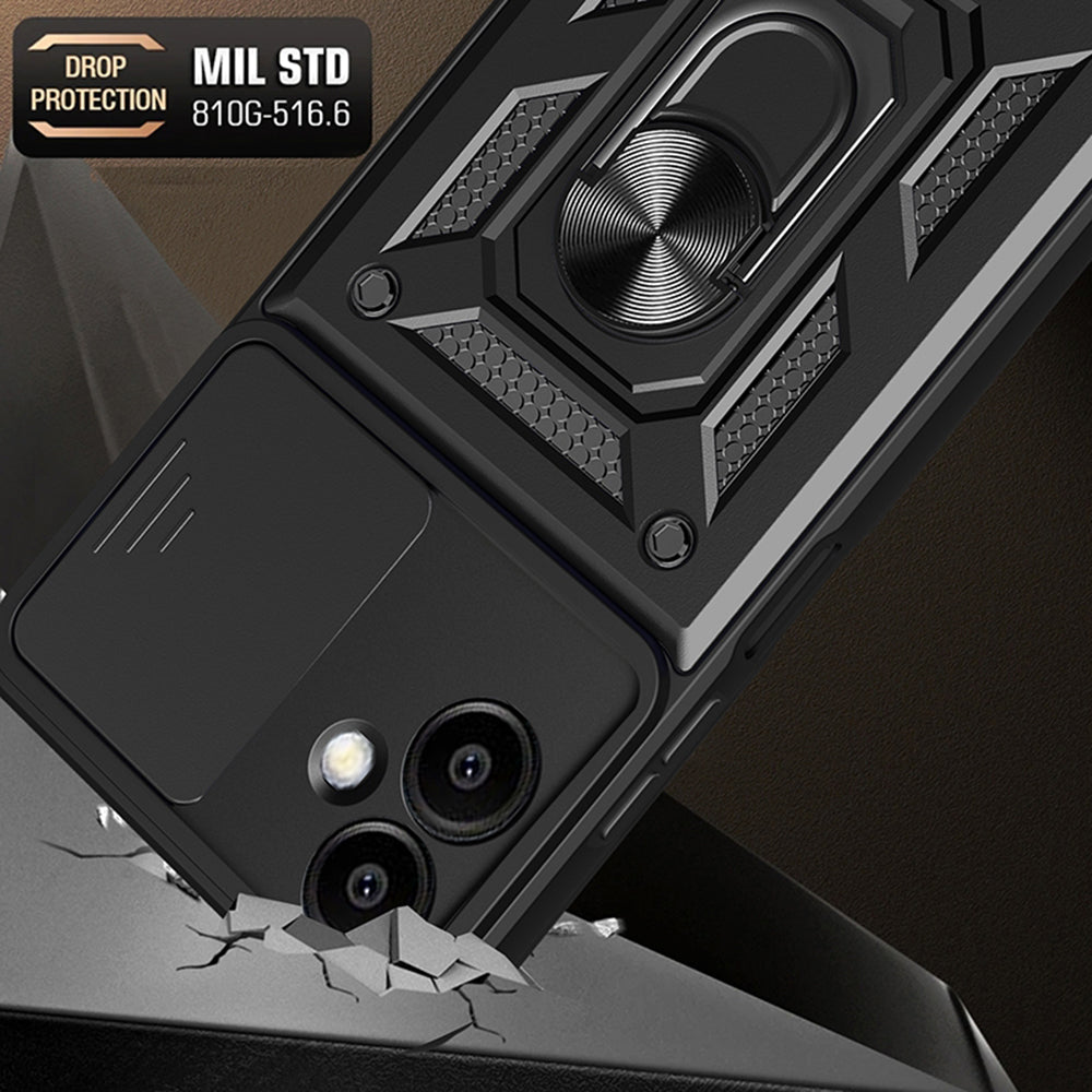 Tok Samsung Galaxy A06 A065-hez, Techsuit, CamShield, Rózsaszín