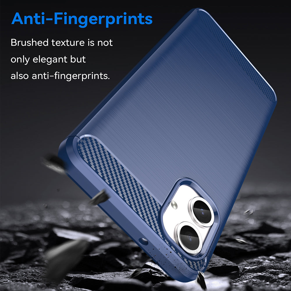 Tok Samsung Galaxy A06 A065-hez, Techsuit, karbon, kék