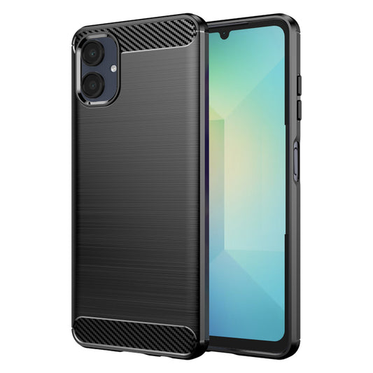 Tok Samsung Galaxy A06 A065-hez, Techsuit, karbon, fekete
