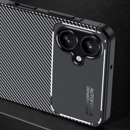 Tok Samsung Galaxy A06 A065-hez, Techsuit, CarbonFiber, Fekete
