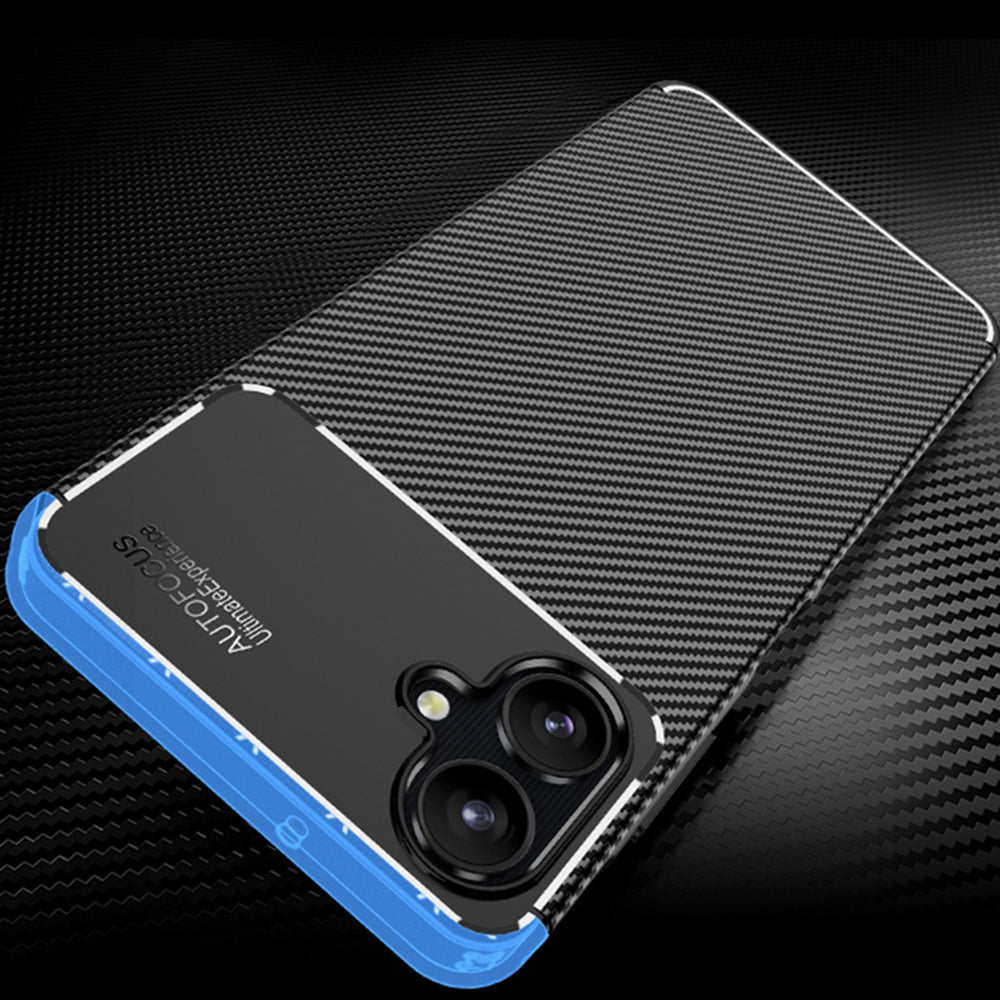 Tok Samsung Galaxy A06 A065-hez, Techsuit, CarbonFiber, Fekete