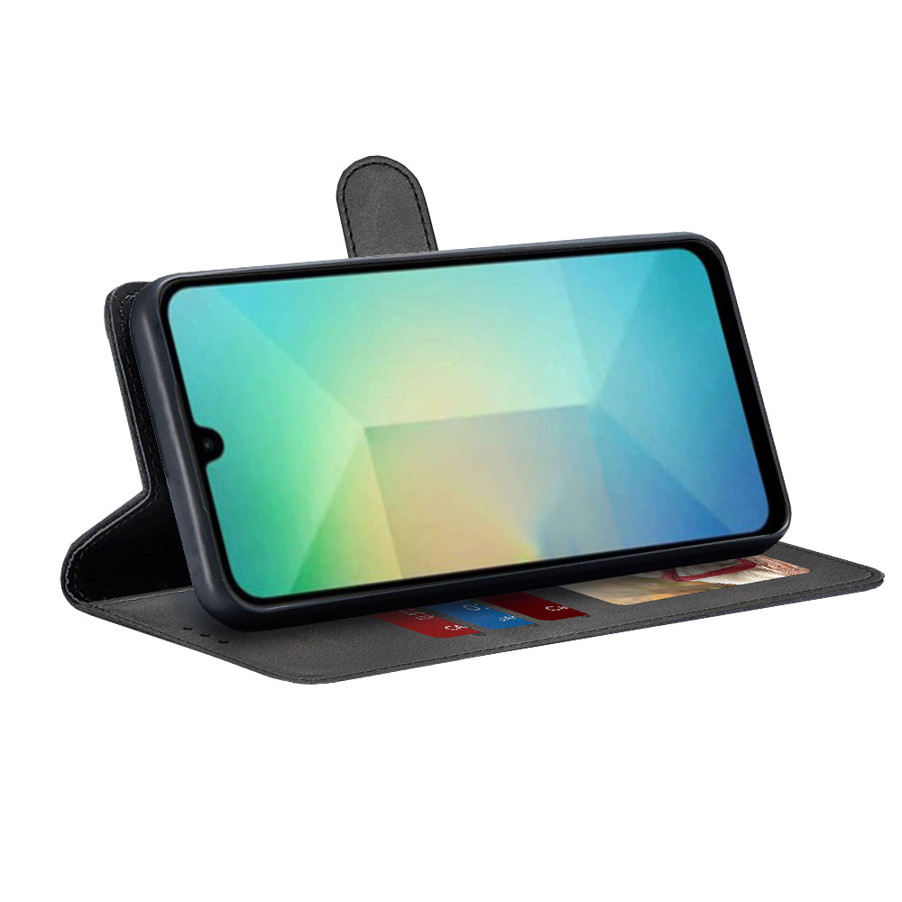 Tok Samsung Galaxy A06 A065-hez, Techsuit, Diary Book, Fekete