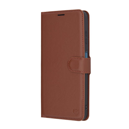 Tok Samsung Galaxy A06 A065-hez, Techsuit, bőr folio, barna