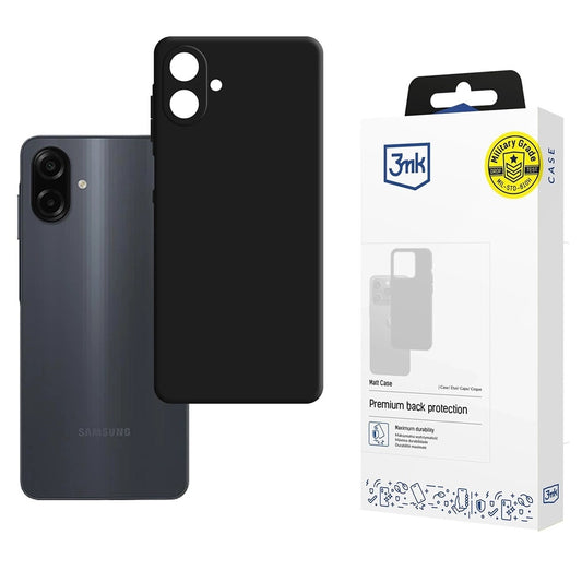 Tok Samsung Galaxy A07 4G A075-hez, 3MK, Matt fekete