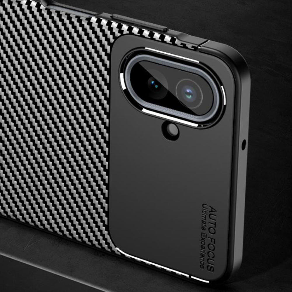 Tok Samsung Galaxy A07 4G A075-hez, Techsuit, CarbonFiber, Fekete