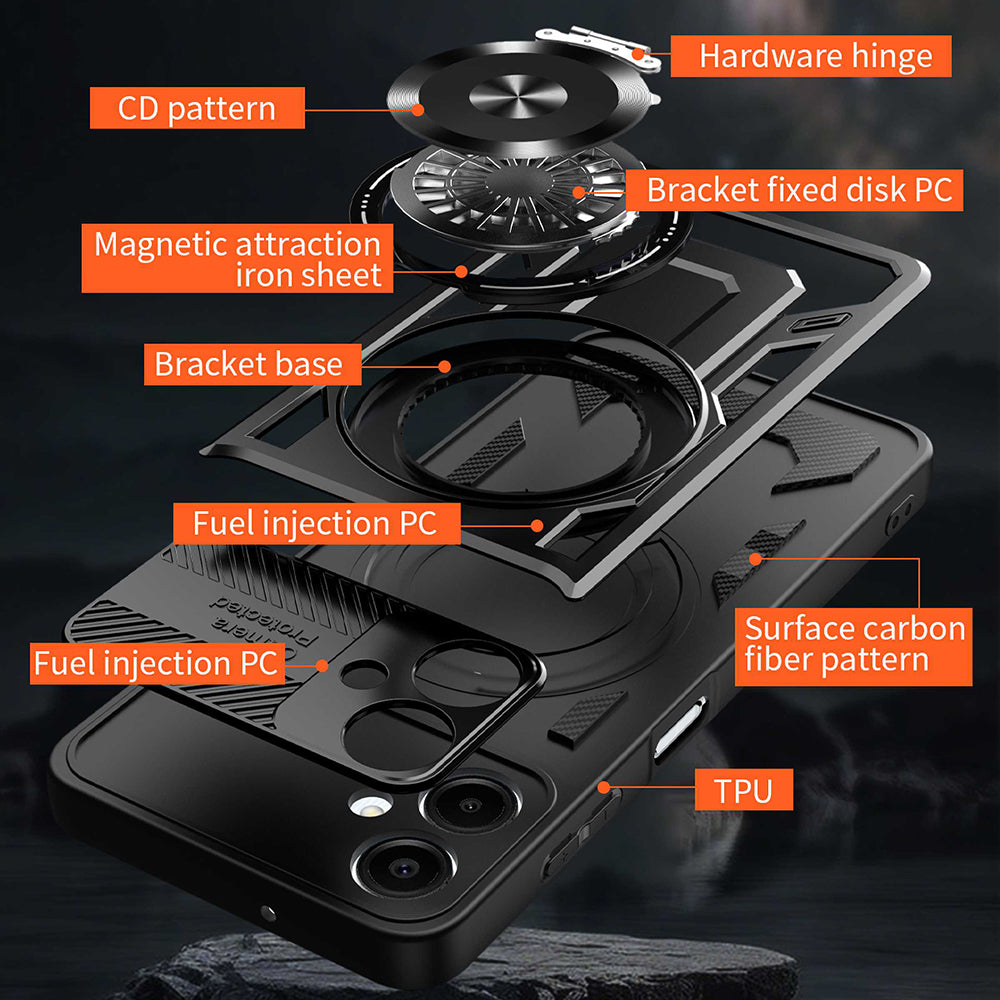 Tok Samsung Galaxy A07 4G A075-hez, Techsuit, RuggedCam, Szürke