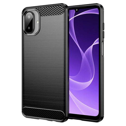Tok Samsung Galaxy A07 4G A075-hez, Techsuit, karbon, fekete