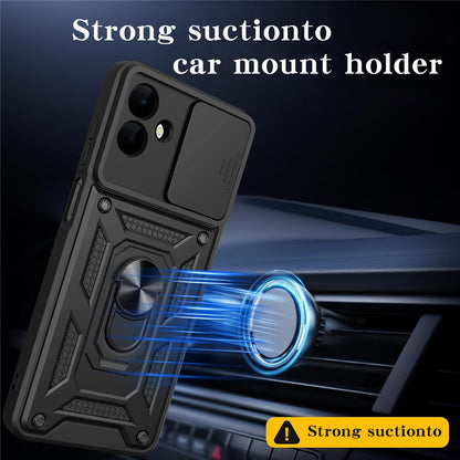 Tok Samsung Galaxy A08 4G A085 / A07 5G A076, Techsuit, CamShield, Fekete