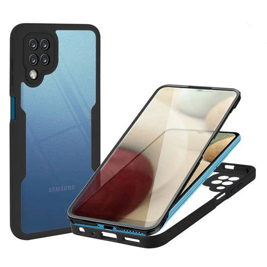Tok Samsung Galaxy A12 A125-hez, Techsuit, ColorVerse 360, Fekete
