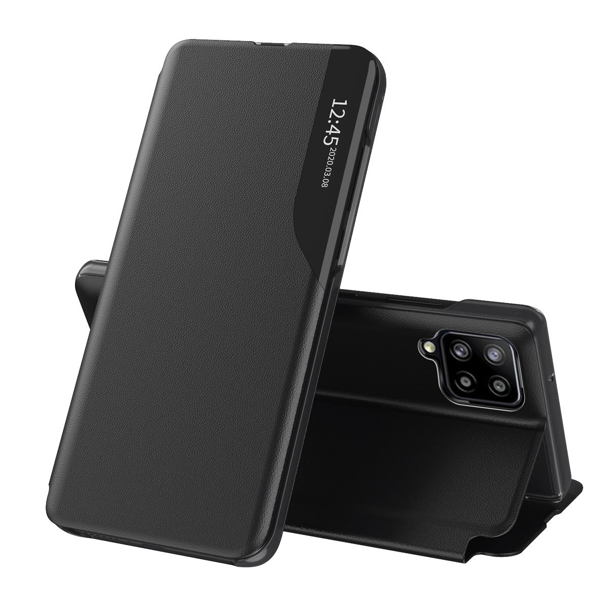 Tok Samsung Galaxy A12 Nacho A127 / A12 A125, Techsuit, eFold, Fekete