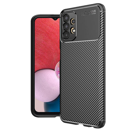 Tok Samsung Galaxy A13 A135-hez, Techsuit, CarbonFiber, Fekete