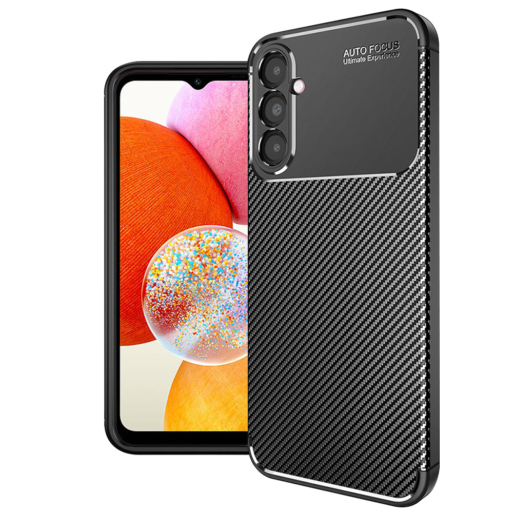 Case for Samsung Galaxy A14 A145 / A14 5G A146, Techsuit, CarbonFiber, Black
