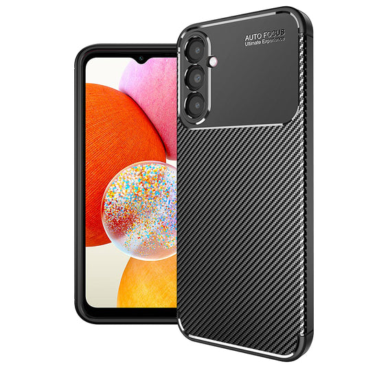 Tok Samsung Galaxy A14 A145 / A14 5G A146, Techsuit, CarbonFiber, Fekete