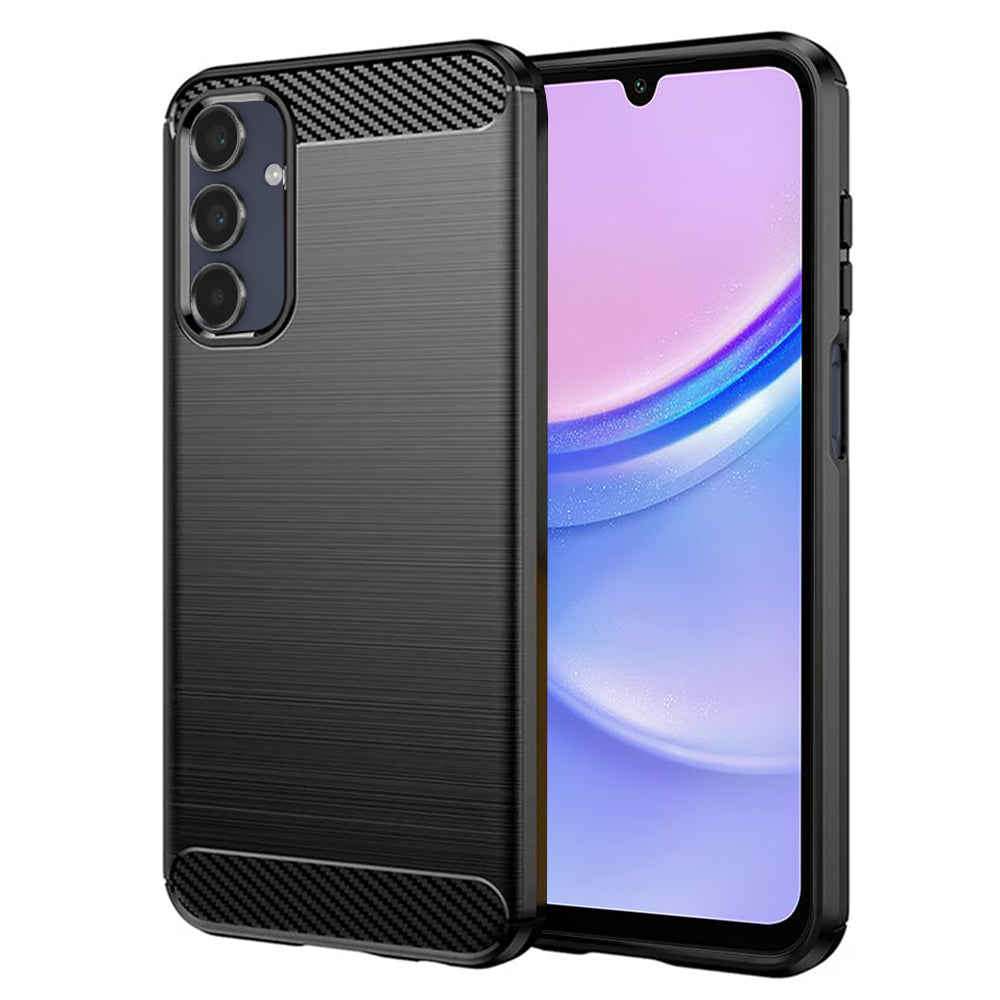 Tok Samsung Galaxy A15 5G A156 / A15 A155, Techsuit, Karbon, Fekete