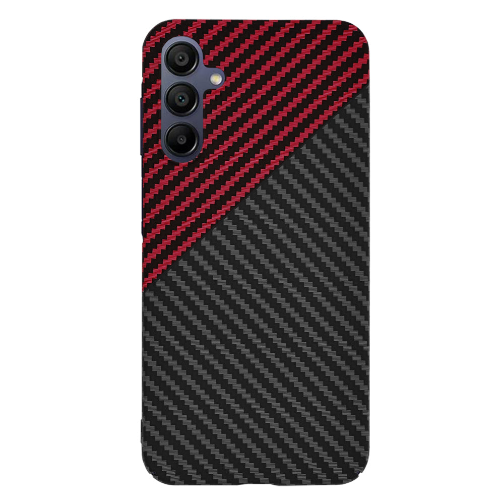 Tok Samsung Galaxy A15 5G A156 / A15 A155, Techsuit, Carbonite FiberShell, Fekete Piros