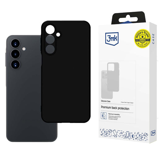 Tok Samsung Galaxy A16 5G A166 / A16 4G A165, 3MK, szilikon, fekete