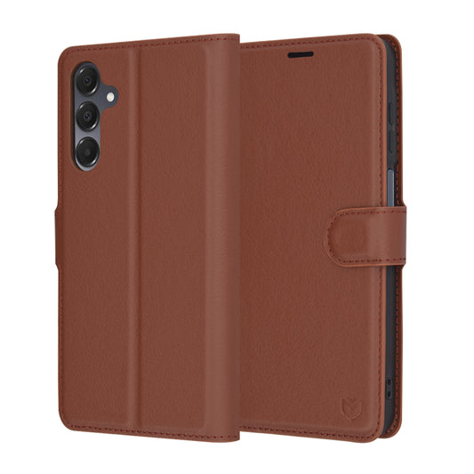 Tok Samsung Galaxy A16 5G A166 / A16 4G A165 készülékhez, Techsuit, bőr folio, barna