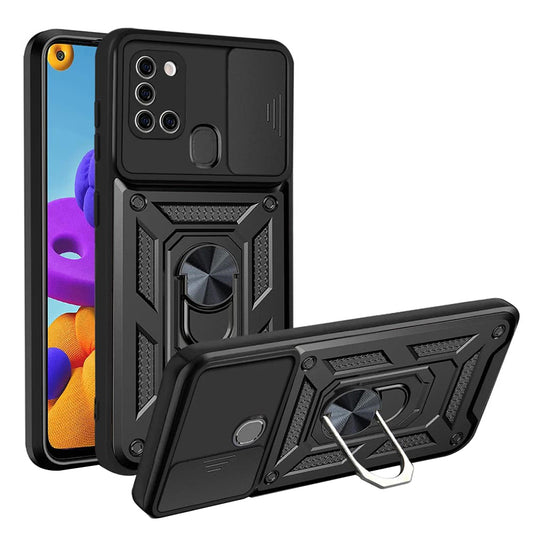 Tok Samsung Galaxy A21s A217-hez, Techsuit, CamShield, Fekete