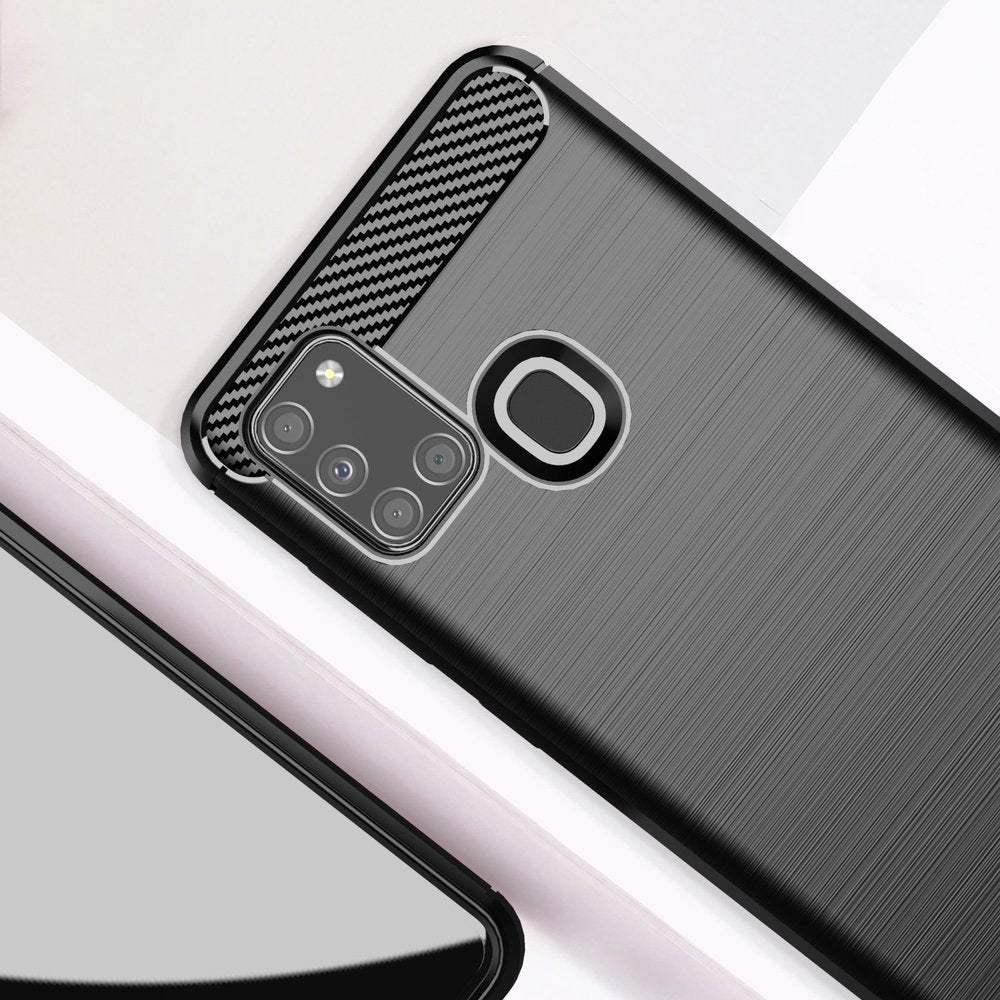 Case for Samsung Galaxy A21s A217, Techsuit, Carbon, Black