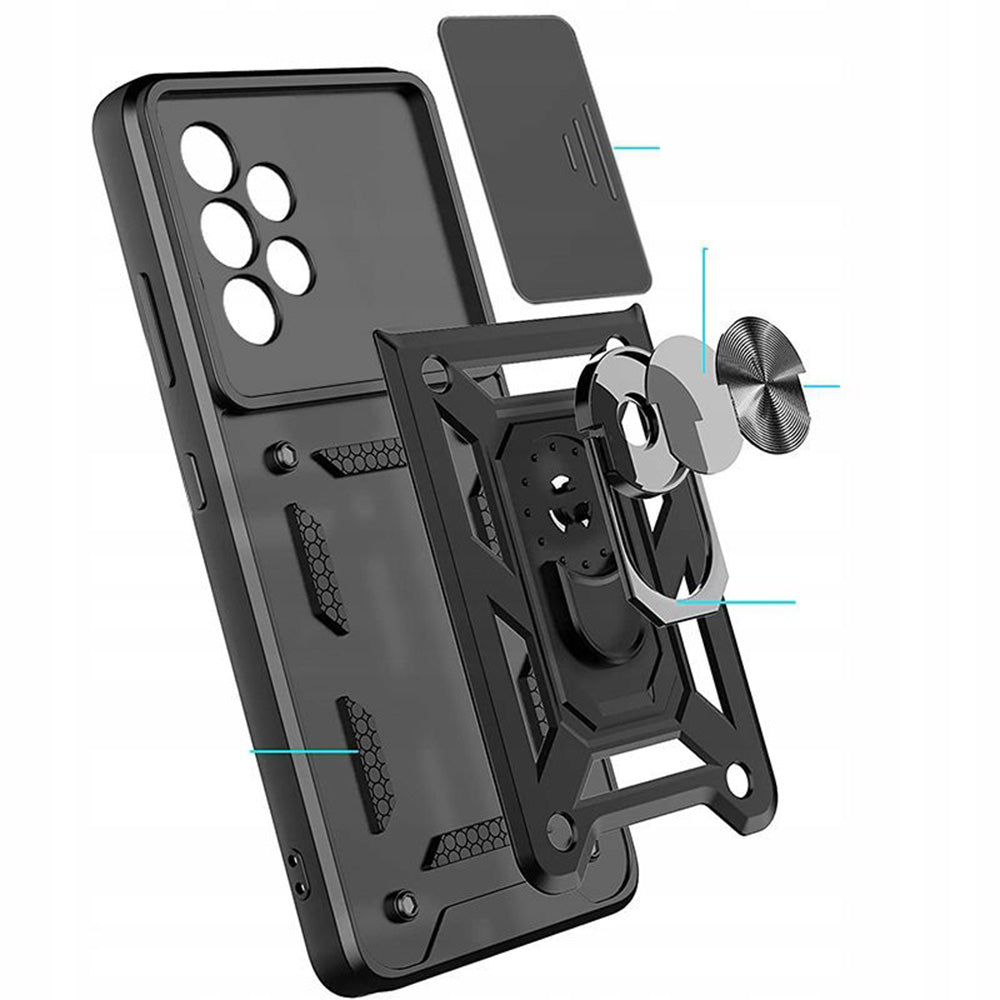 Case for Samsung Galaxy A23 5G A236 / A23 A235, Techsuit, CamShield, Black