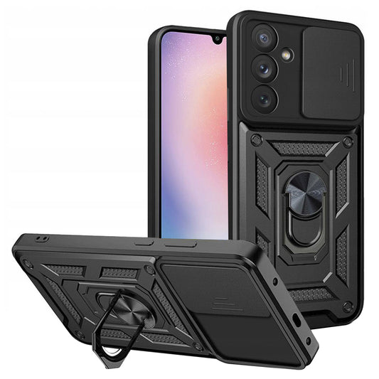 Tok Samsung Galaxy A24 4G A245-hez, Techsuit, CamShield, Fekete