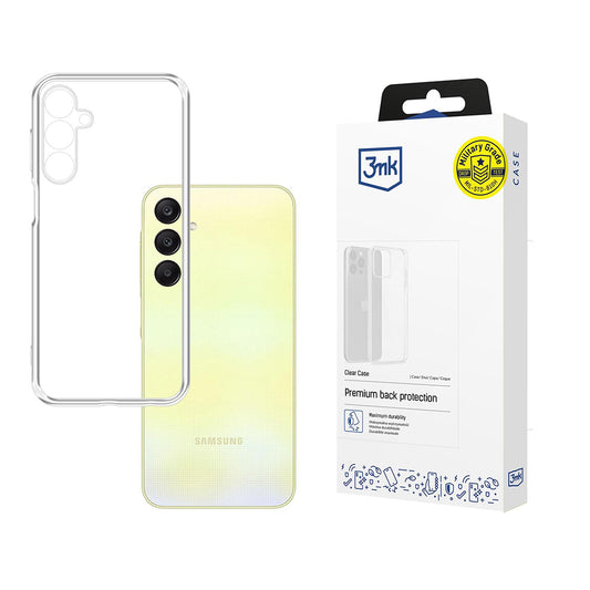 Tok Samsung Galaxy A25 A256-hez, 3MK, Átlátszó, Tiszta