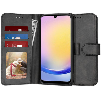 Tok Samsung Galaxy A25 A256-hoz, Techsuit, Diary Book, Fekete