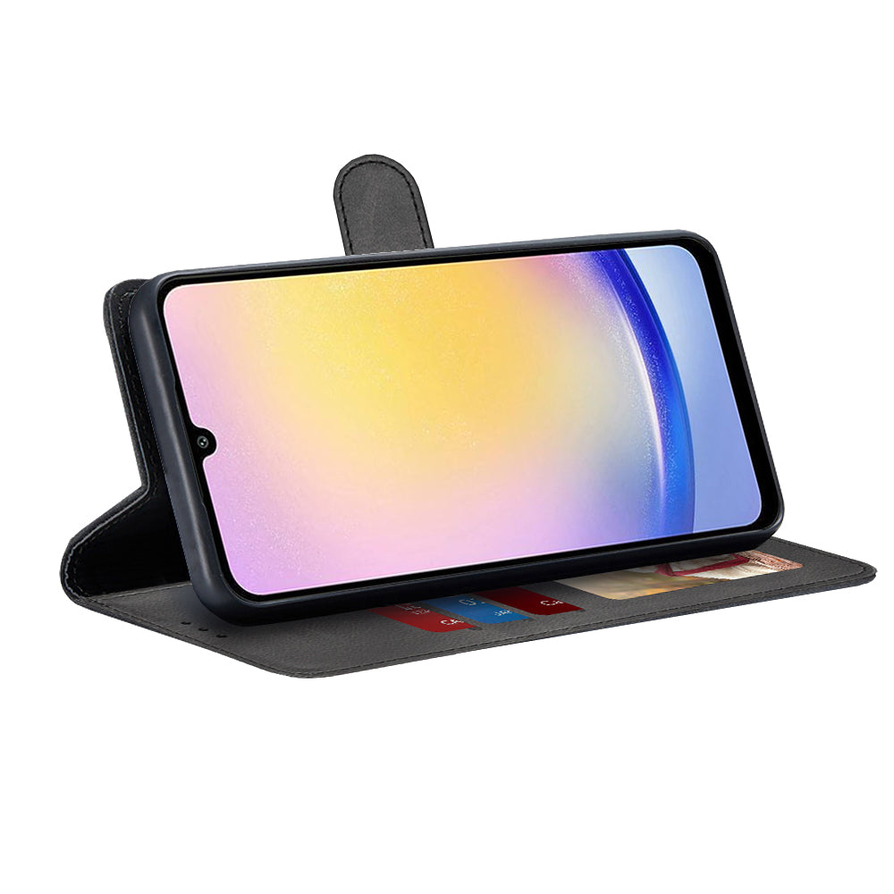 Tok Samsung Galaxy A25 A256-hoz, Techsuit, Diary Book, Fekete