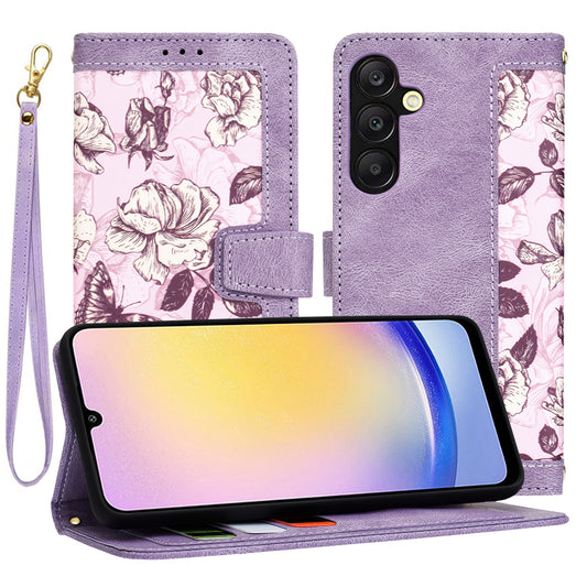Tok Samsung Galaxy A25 A256-hoz, Techsuit, FlipCraft, Lila