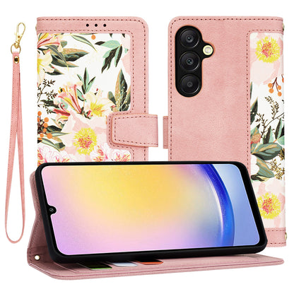 Tok Samsung Galaxy A25 A256-hoz, Techsuit, FlipCraft, Rózsaszín