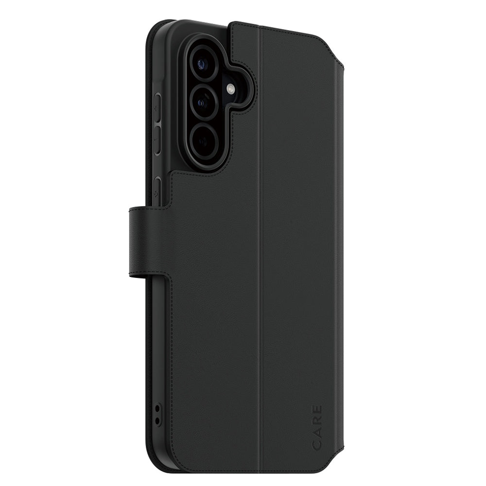 Tok Samsung Galaxy A26 A266-hoz, PanzerGlass, állványos pénztárca funkcióval, fekete