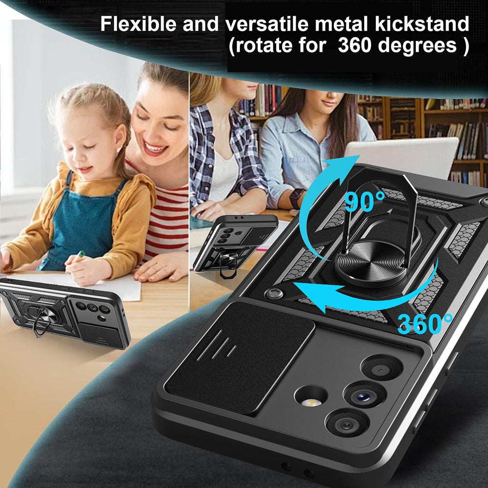 Tok Samsung Galaxy A26 A266-hoz, Techsuit, CamShield, Fekete