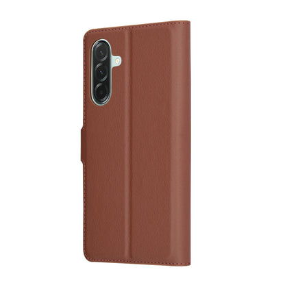 Tok Samsung Galaxy A26 A266-hoz, Techsuit, bőr folio, barna
