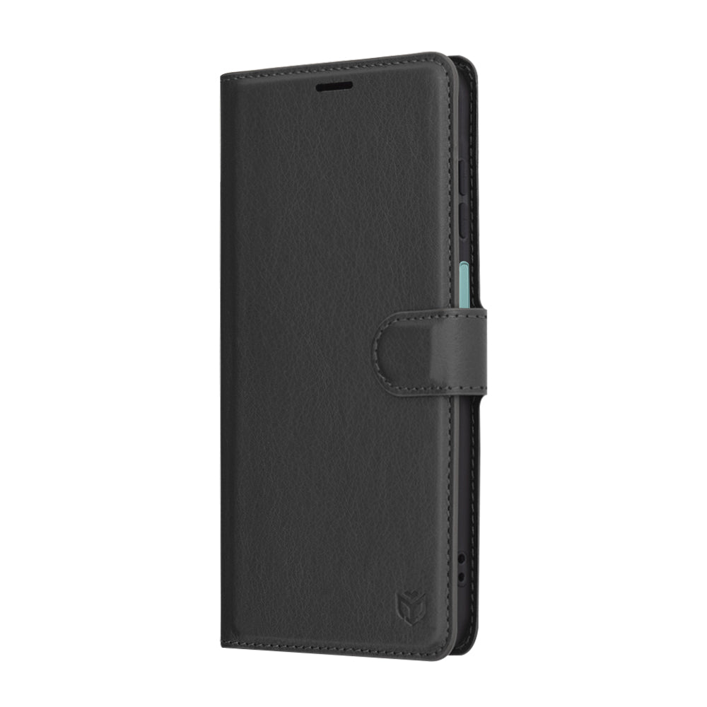 Tok Samsung Galaxy A26 A266-hoz, Techsuit, bőr folio, fekete